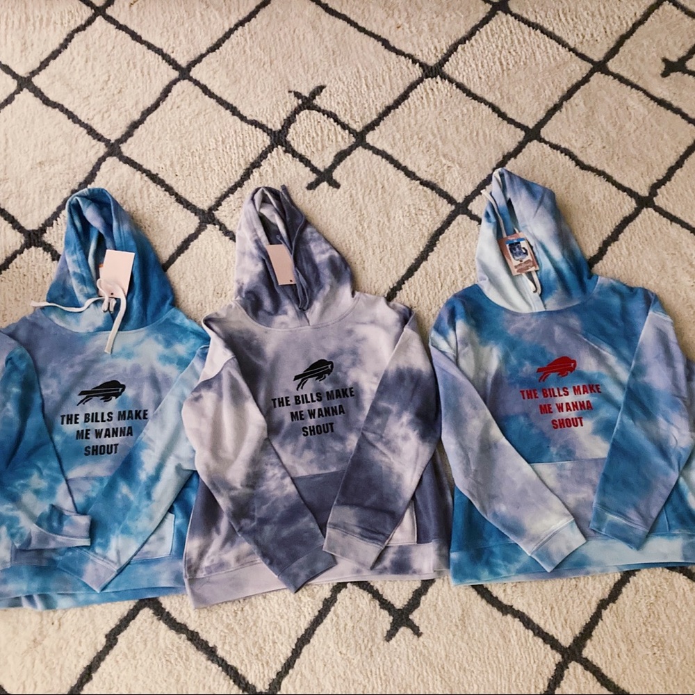 COPY - Handmade Buffalo Bills Tie Dye Hoodie